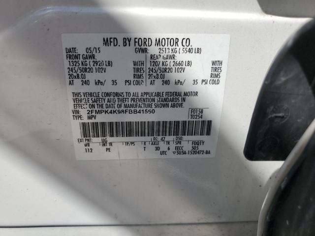 Photo 13 VIN: 2FMPK4K98FBB41560 - FORD EDGE TITAN 