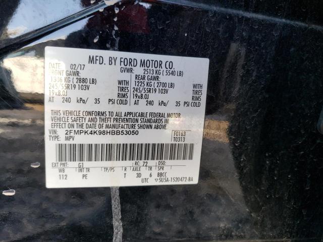 Photo 12 VIN: 2FMPK4K98HBB53050 - FORD EDGE TITAN 