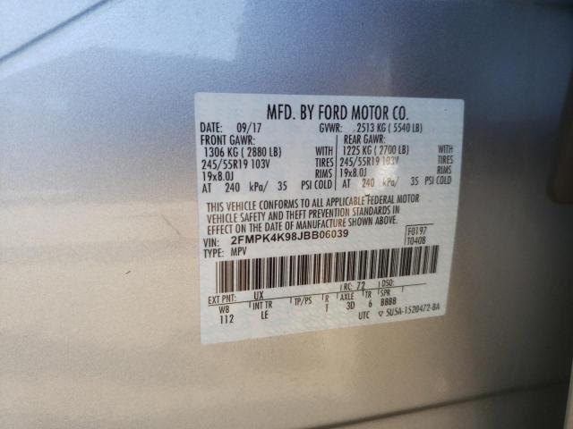 Photo 9 VIN: 2FMPK4K98JBB06039 - FORD EDGE TITAN 