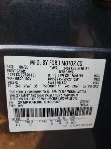 Photo 11 VIN: 2FMPK4K98LBB09347 - FORD EDGE TITAN 