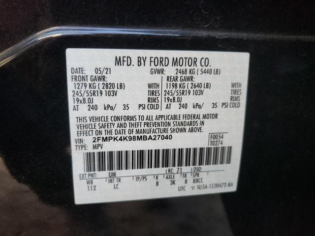 Photo 9 VIN: 2FMPK4K98MBA27040 - FORD EDGE TITAN 