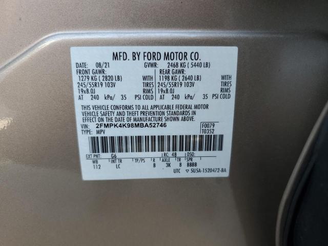 Photo 12 VIN: 2FMPK4K98MBA52746 - FORD EDGE TITAN 