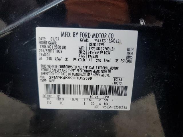 Photo 11 VIN: 2FMPK4K99HBB52599 - FORD EDGE TITAN 