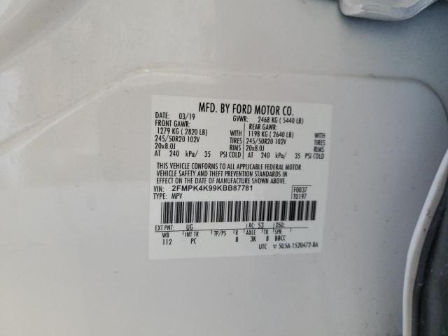 Photo 12 VIN: 2FMPK4K99KBB87781 - FORD EDGE TITAN 