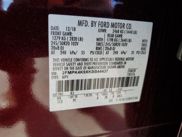 Photo 12 VIN: 2FMPK4K9XKBB44437 - FORD EDGE TITAN 