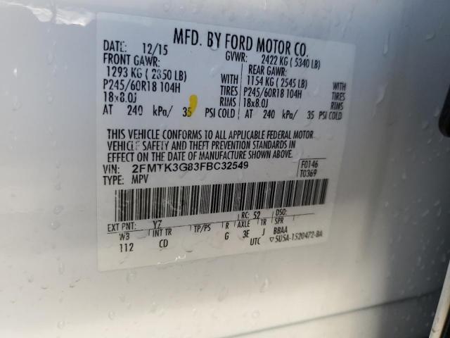 Photo 13 VIN: 2FMTK3G83FBC32549 - FORD EDGE SE 