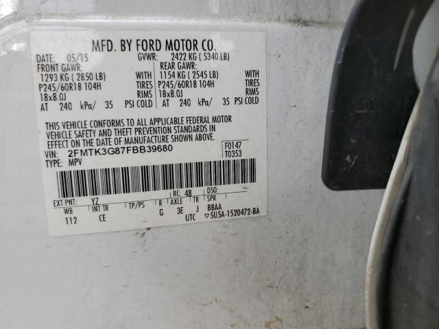 Photo 11 VIN: 2FMTK3G87FBB39680 - FORD EDGE 