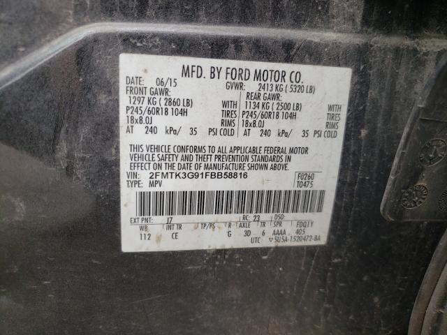 Photo 9 VIN: 2FMTK3G91FBB58816 - FORD EDGE SE 