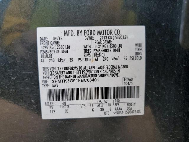 Photo 12 VIN: 2FMTK3G91FBC03401 - FORD EDGE 