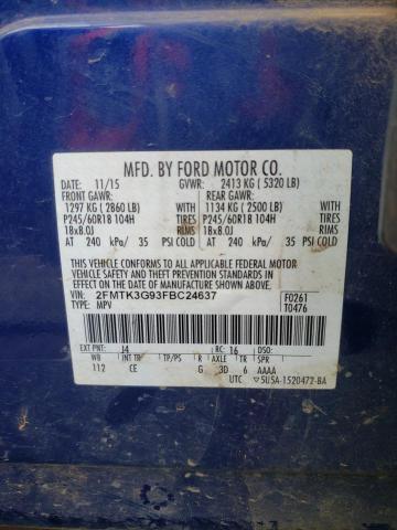 Photo 12 VIN: 2FMTK3G93FBC24637 - FORD EDGE SE 