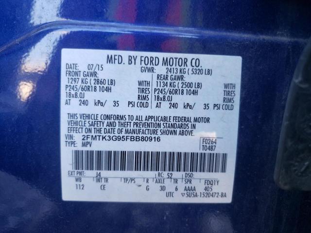 Photo 9 VIN: 2FMTK3G95FBB80916 - FORD EDGE SE 