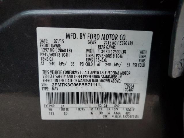 Photo 9 VIN: 2FMTK3G96FBB71111 - FORD EDGE SE 