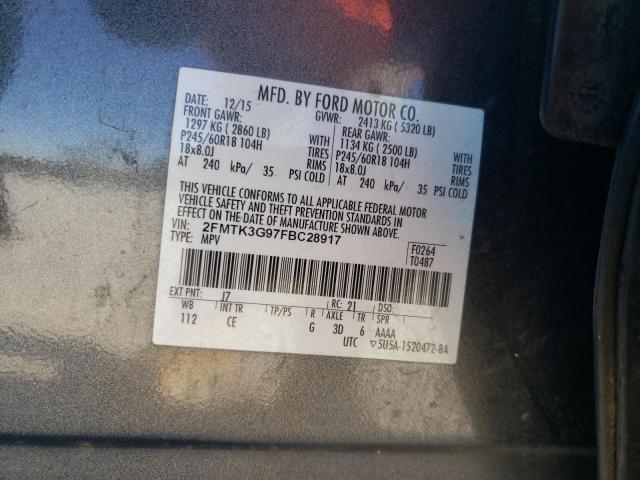 Photo 12 VIN: 2FMTK3G97FBC28917 - FORD EDGE SE 