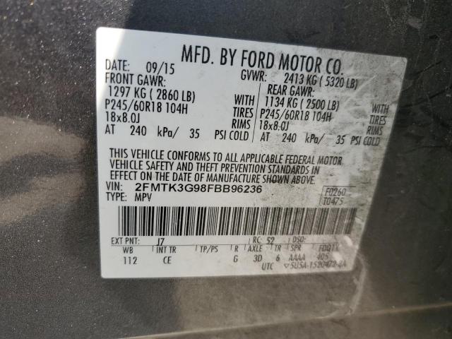 Photo 12 VIN: 2FMTK3G98FBB96236 - FORD EDGE SE 