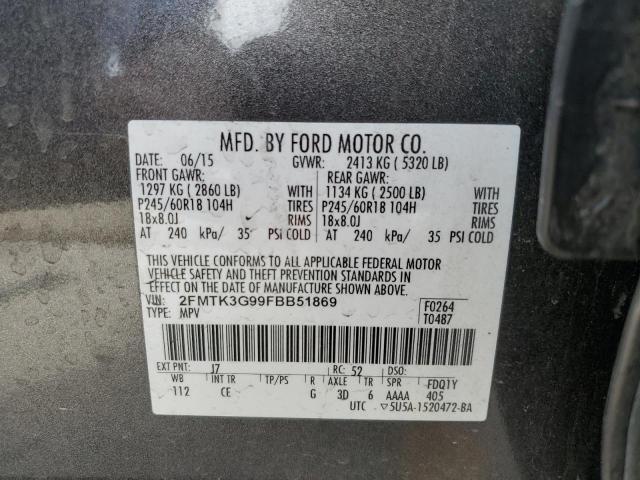 Photo 12 VIN: 2FMTK3G99FBB51869 - FORD EDGE SE 