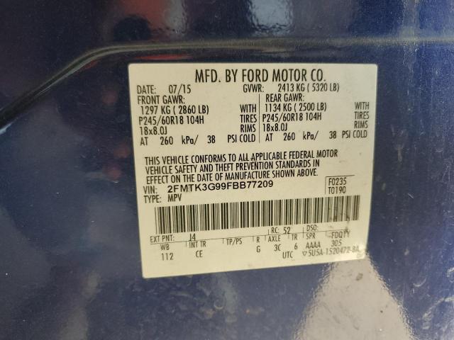 Photo 12 VIN: 2FMTK3G99FBB77209 - FORD EDGE SE 