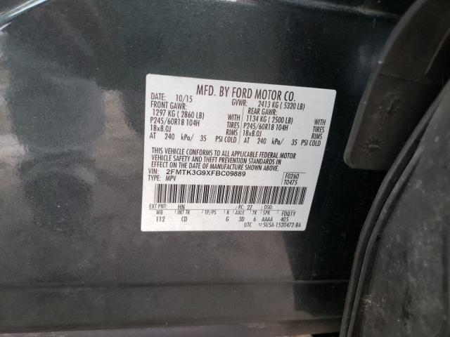 Photo 9 VIN: 2FMTK3G9XFBC09889 - FORD EDGE SE 