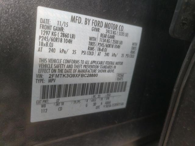 Photo 9 VIN: 2FMTK3G9XFBC28880 - FORD EDGE SE 