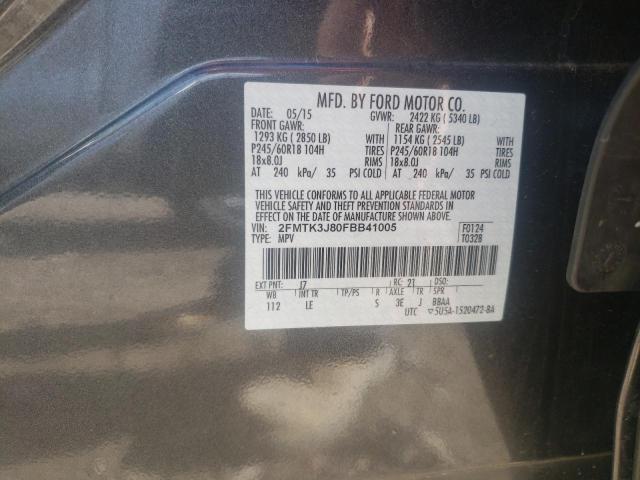 Photo 9 VIN: 2FMTK3J80FBB41005 - FORD EDGE 