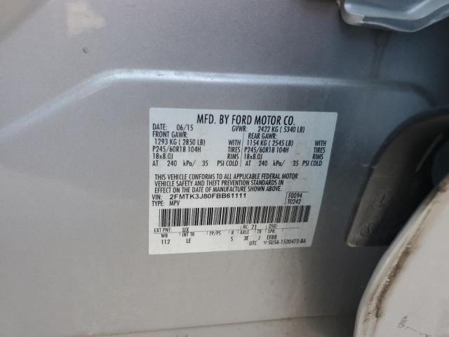 Photo 11 VIN: 2FMTK3J80FBB61111 - FORD EDGE 