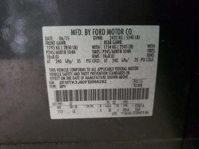 Photo 9 VIN: 2FMTK3J80FBB66292 - FORD EDGE SEL 