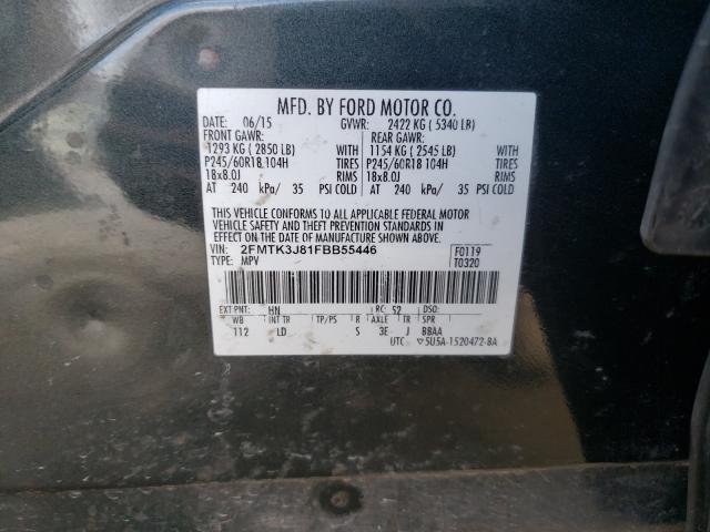 Photo 9 VIN: 2FMTK3J81FBB55446 - FORD EDGE SEL 