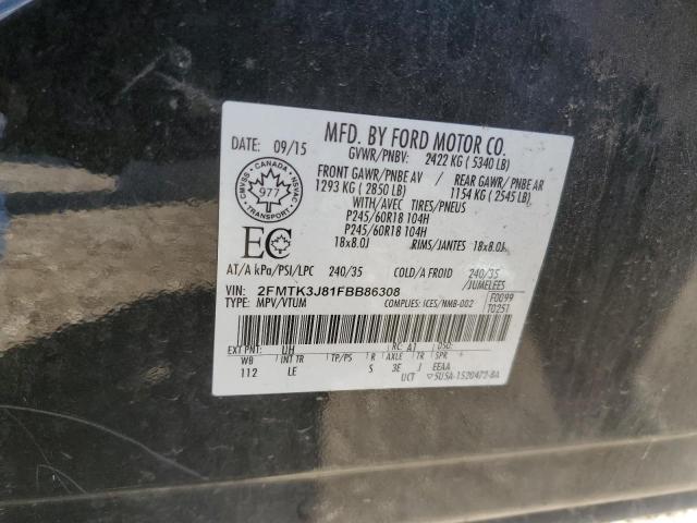 Photo 12 VIN: 2FMTK3J81FBB86308 - FORD EDGE SEL 