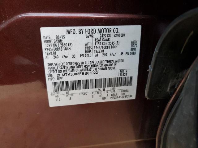 Photo 13 VIN: 2FMTK3J82FBB65922 - FORD EDGE SEL 