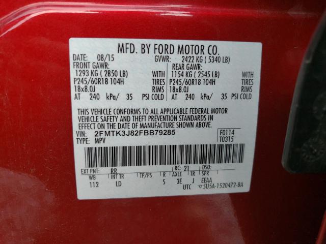 Photo 9 VIN: 2FMTK3J82FBB79285 - FORD EDGE 