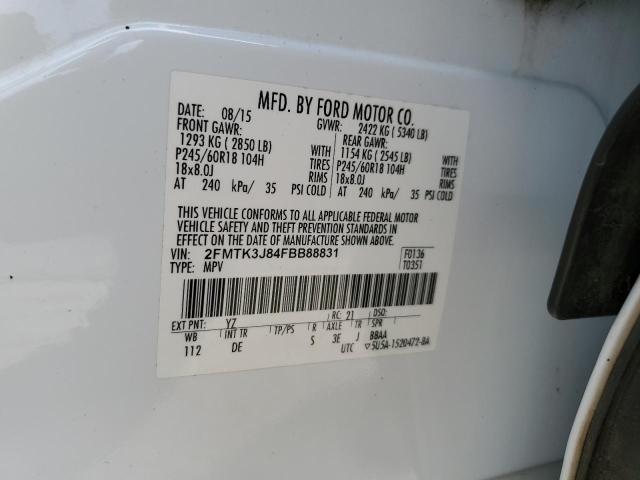 Photo 11 VIN: 2FMTK3J84FBB88831 - FORD EDGE SEL 