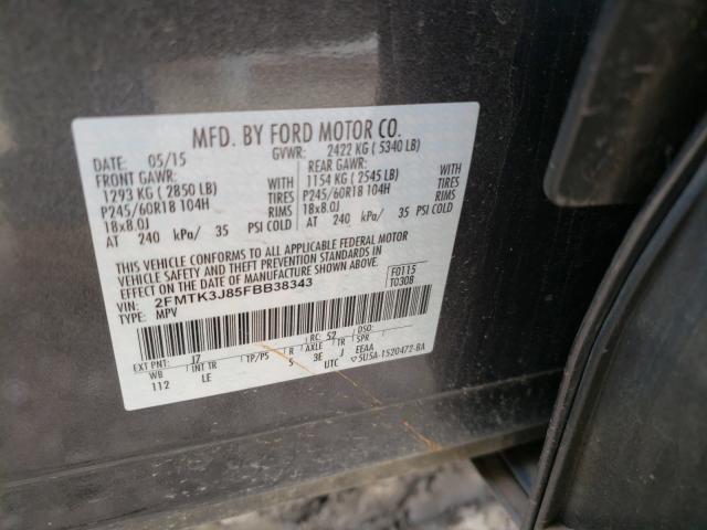 Photo 9 VIN: 2FMTK3J85FBB38343 - FORD EDGE SEL 