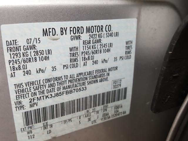 Photo 9 VIN: 2FMTK3J85FBB70533 - FORD EDGE SEL 