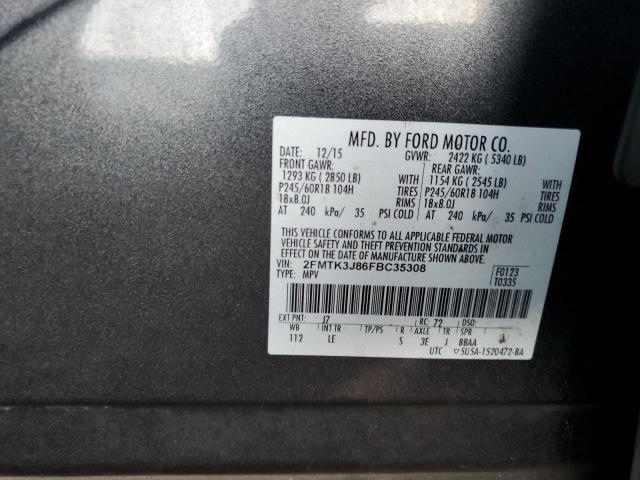 Photo 12 VIN: 2FMTK3J86FBC35308 - FORD EDGE SEL 