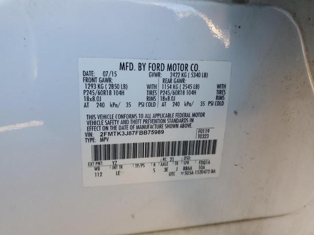 Photo 13 VIN: 2FMTK3J87FBB75989 - FORD EDGE SEL 