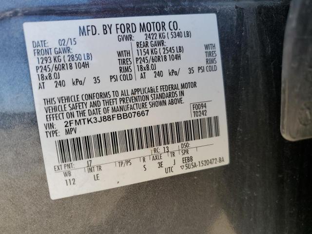 Photo 11 VIN: 2FMTK3J88FBB07667 - FORD EDGE 