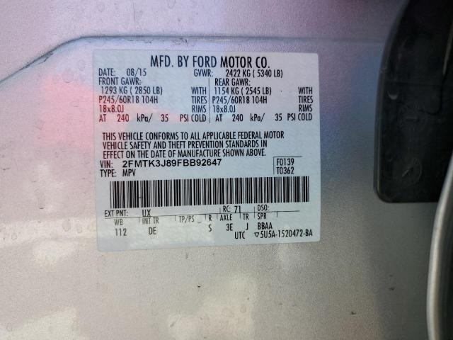 Photo 12 VIN: 2FMTK3J89FBB92647 - FORD EDGE 