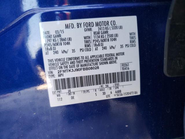 Photo 12 VIN: 2FMTK3J90FBB08028 - FORD EDGE 