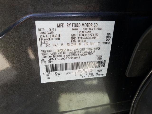 Photo 9 VIN: 2FMTK3J90FBB58945 - FORD EDGE 