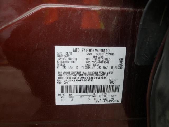 Photo 9 VIN: 2FMTK3J90FBB85790 - FORD EDGE SEL 