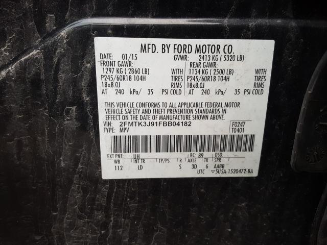 Photo 9 VIN: 2FMTK3J91FBB04182 - FORD EDGE SEL 