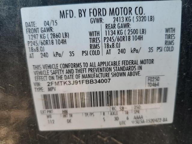 Photo 12 VIN: 2FMTK3J91FBB34007 - FORD EDGE SEL 