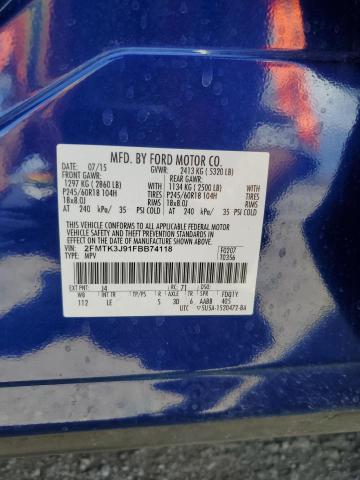 Photo 12 VIN: 2FMTK3J91FBB74118 - FORD EDGE SEL 