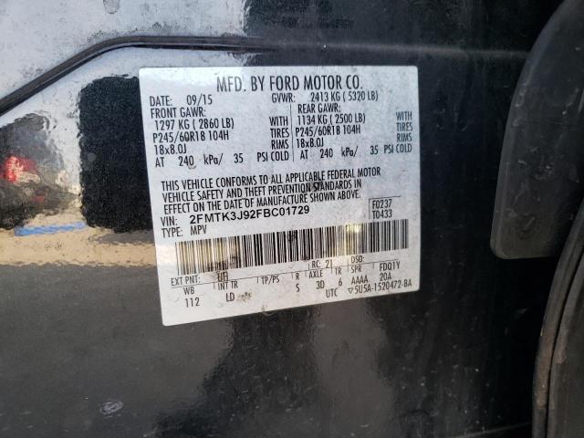 Photo 12 VIN: 2FMTK3J92FBC01729 - FORD EDGE SEL 