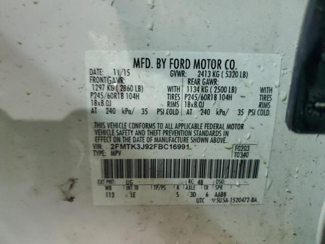 Photo 12 VIN: 2FMTK3J92FBC16991 - FORD EDGE 