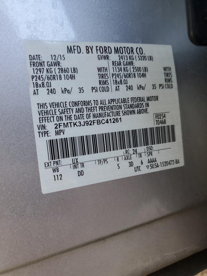 Photo 13 VIN: 2FMTK3J92FBC41261 - FORD EDGE 