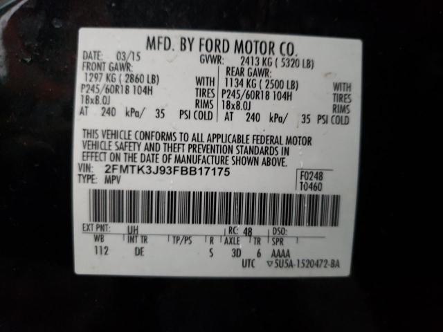 Photo 9 VIN: 2FMTK3J93FBB17175 - FORD EDGE 