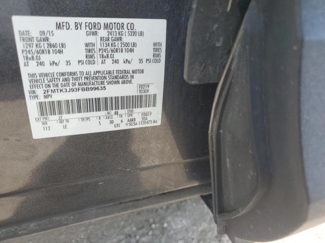 Photo 12 VIN: 2FMTK3J93FBB99635 - FORD EDGE SEL 