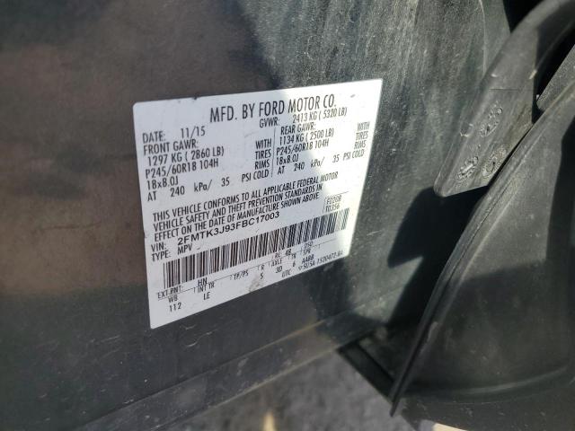 Photo 12 VIN: 2FMTK3J93FBC17003 - FORD EDGE SEL 