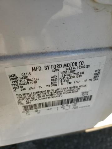 Photo 12 VIN: 2FMTK3J94FBB30579 - FORD EDGE SEL 