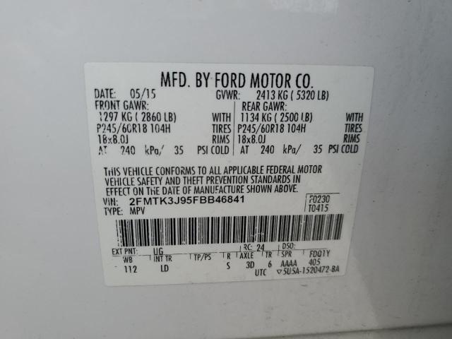 Photo 13 VIN: 2FMTK3J95FBB46841 - FORD EDGE SEL 